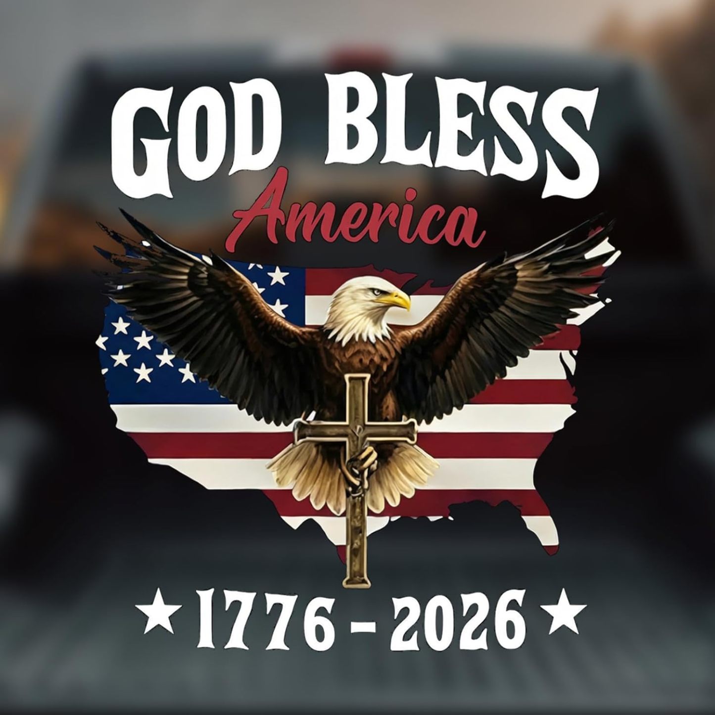 2PCS 🇺🇸 USA 250th Anniversary Car Decal 1776-2026 🦅 Patriotic 4th of July Vinyl Stickers for Car, Truck, SUV