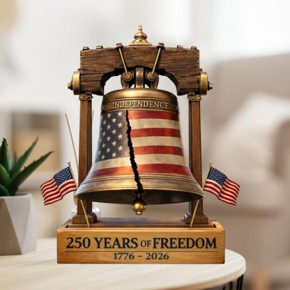 America 250th Anniversary Wooden Plaque, USA Merchandise & Patriotic 4th of July Decorations
