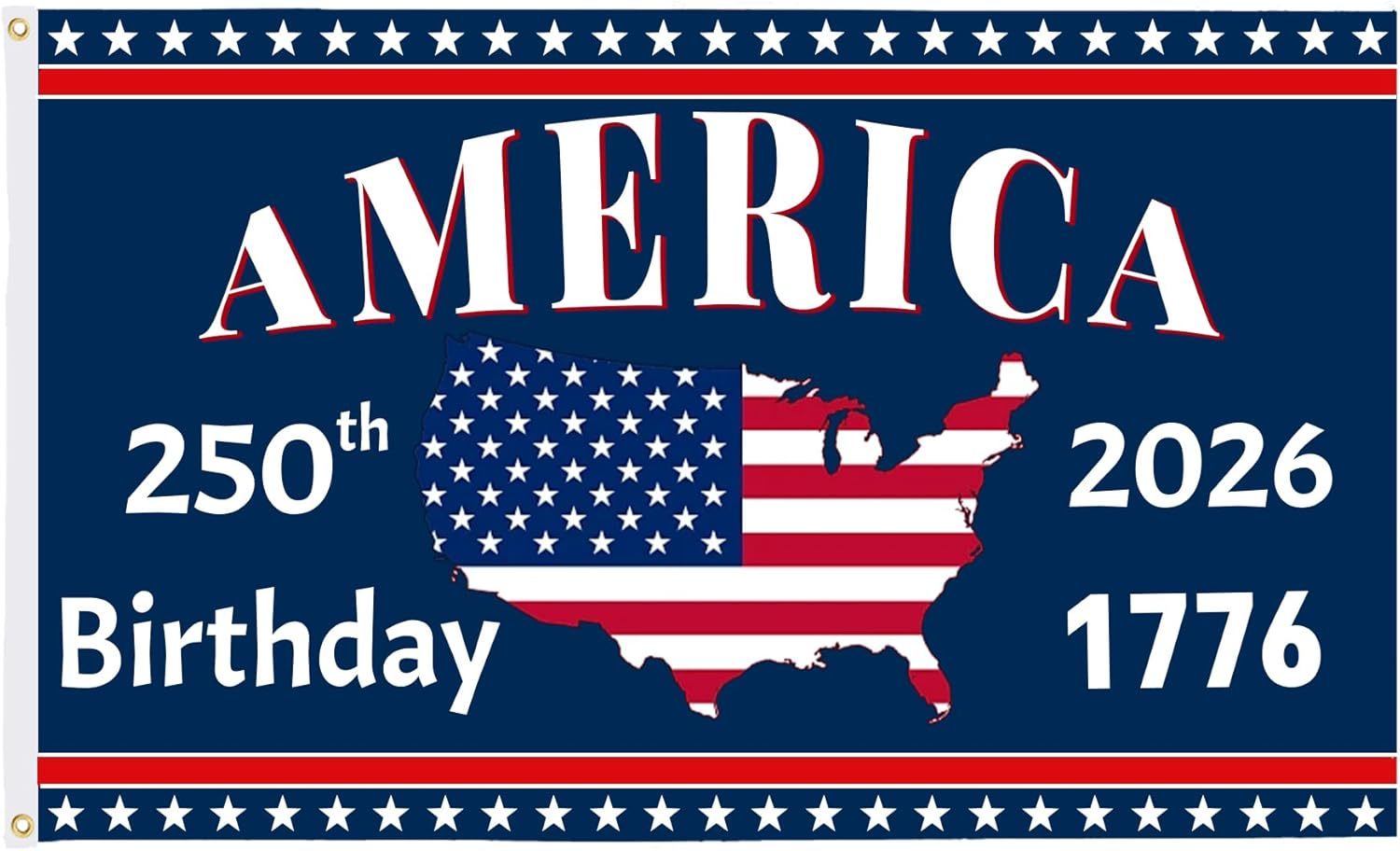 America’s 250th Anniversary Flag 🇺🇸 3x5 Ft, Double-Sided, 3-Ply Patriotic Outdoor Decor