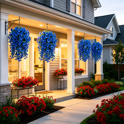 ✨✨ Blue Morning Glory Hanging Bouquets