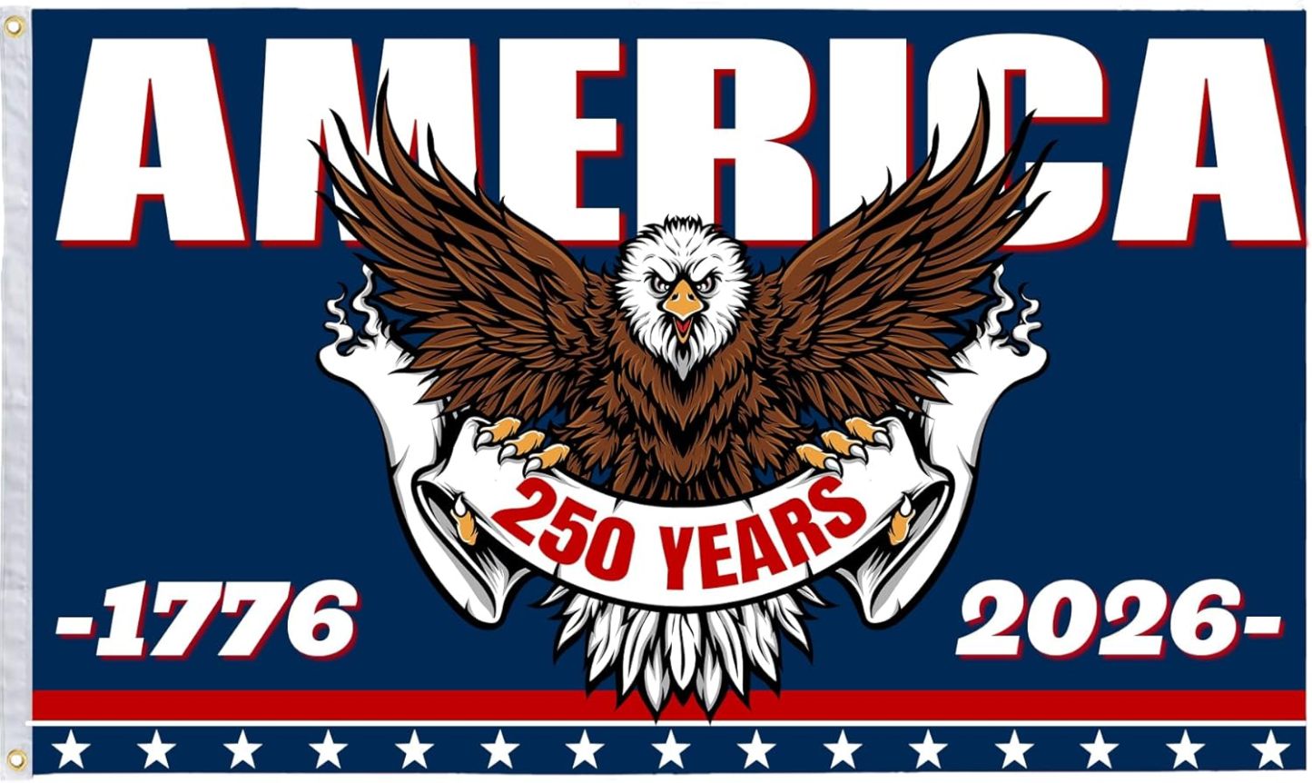 America’s 250th Anniversary Flag 🇺🇸 3x5 Ft, Double-Sided, 3-Ply Patriotic Outdoor Decor