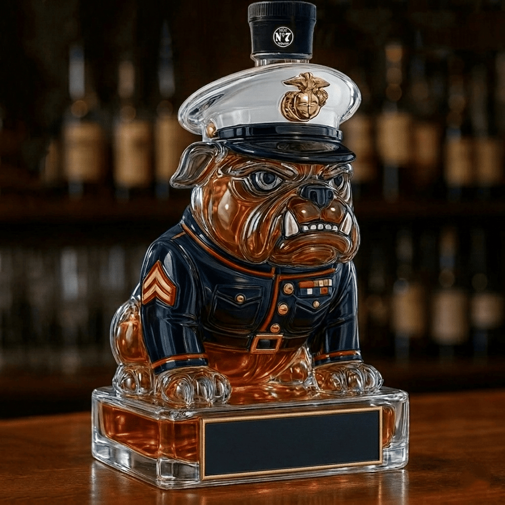 REVEL IN THE GLORY: THE 250th ANNIVERSARY DEVIL DOG WHISKEY BOTTLE 👑-Buy 2 Get Free Shipping🚛
