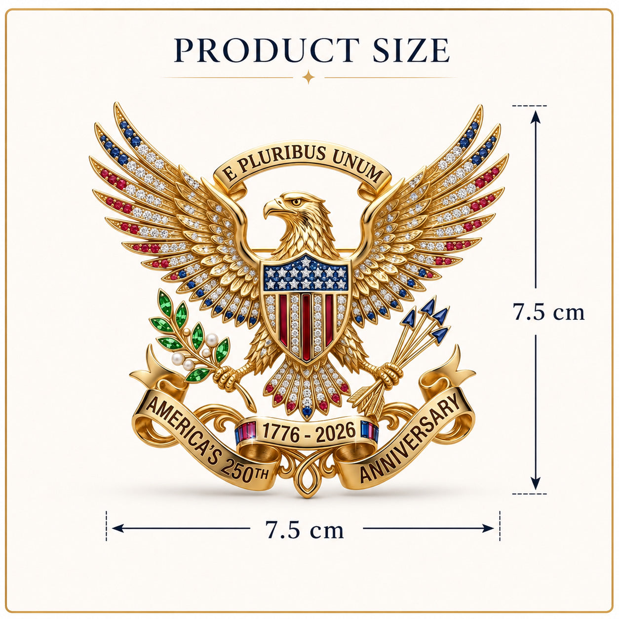 🔥🔥 US 250th Anniversary Brooch Pin
