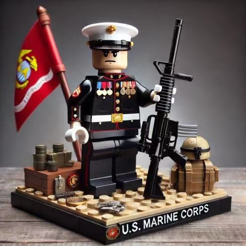 U.S. Military Patriotic Ornament Building Blocks - 100% Made in the USA