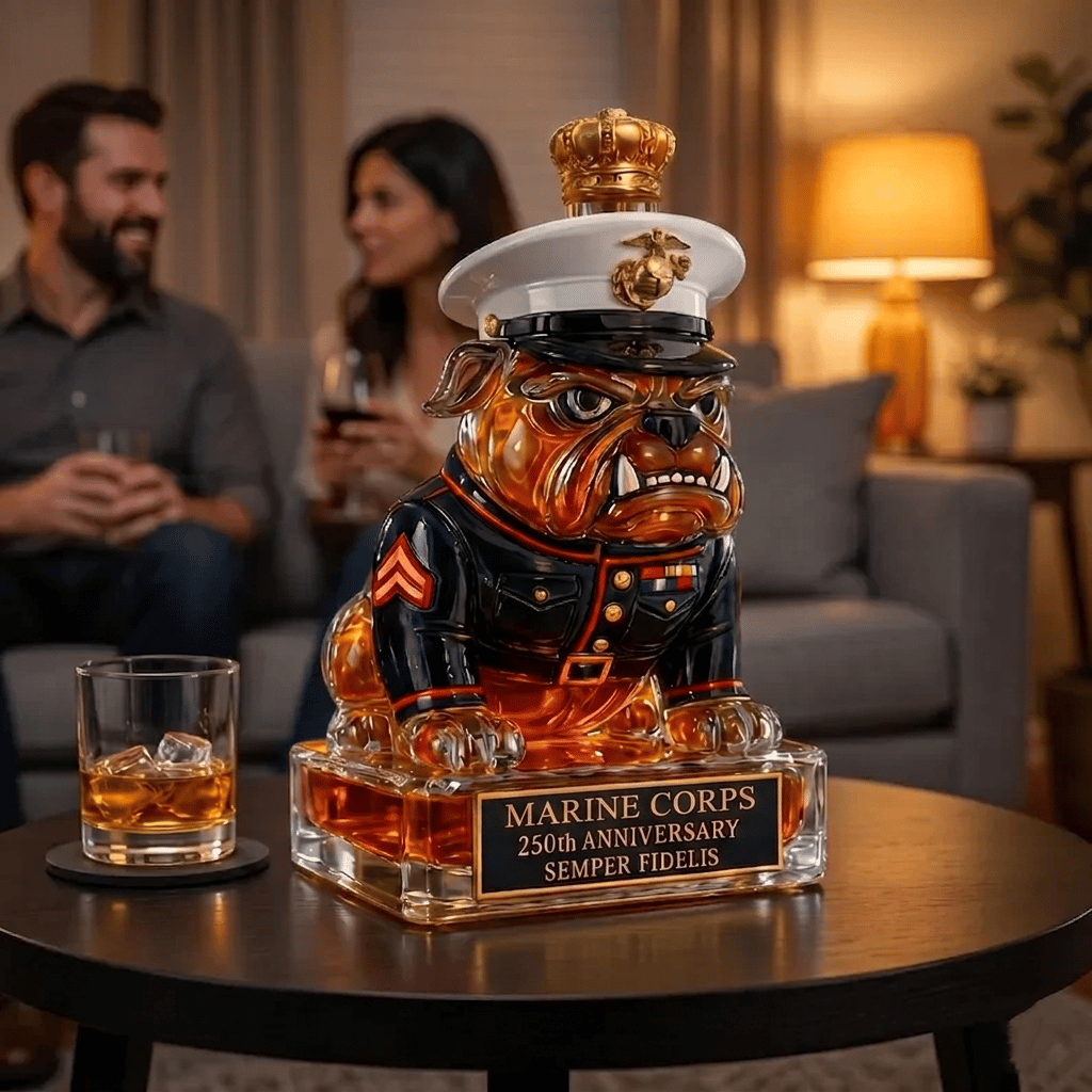 REVEL IN THE GLORY: THE 250th ANNIVERSARY DEVIL DOG WHISKEY BOTTLE 👑-Buy 2 Get Free Shipping🚛