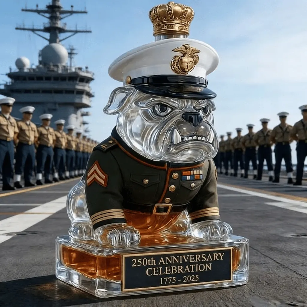 REVEL IN THE GLORY: THE 250th ANNIVERSARY DEVIL DOG WHISKEY BOTTLE 👑-Buy 2 Get Free Shipping🚛