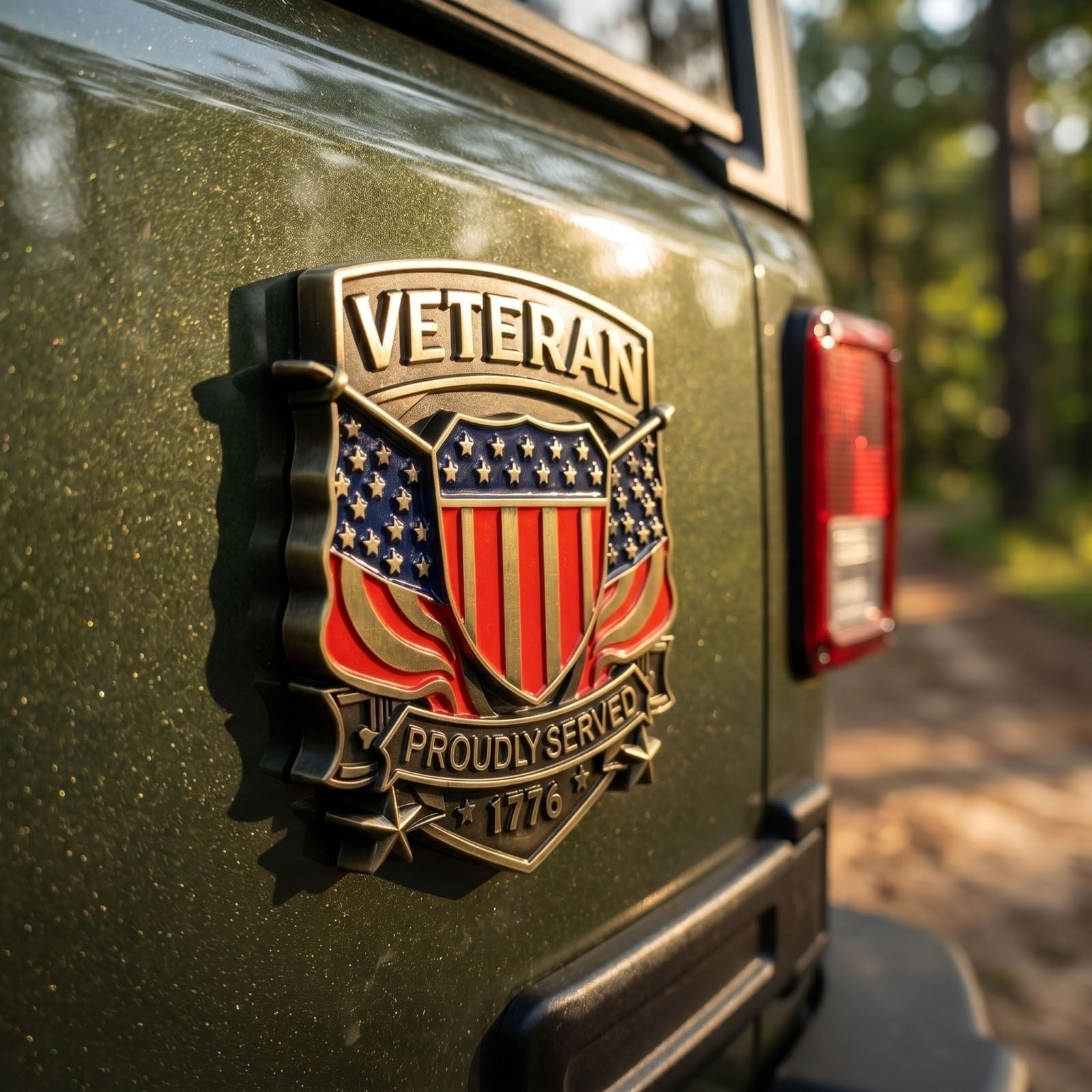 Veteran Car Badge - Drive With Pride. Honor The Brotherhood