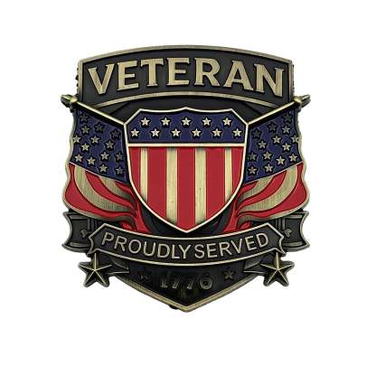 Veteran Car Badge - Drive With Pride. Honor The Brotherhood