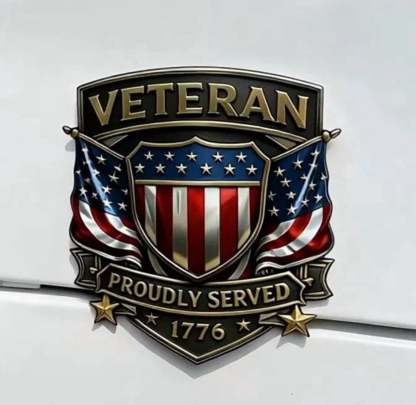 Veteran Car Badge - Drive With Pride. Honor The Brotherhood
