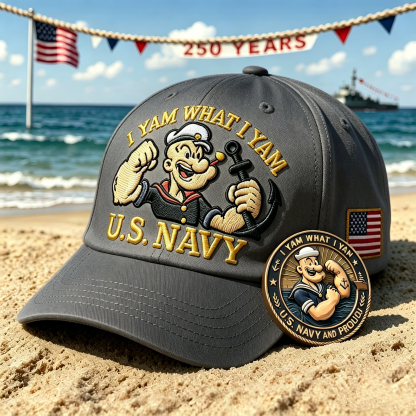🇺🇸U.S. Navy Commemorative Cap & Coin – Anchor of Freedom⚓