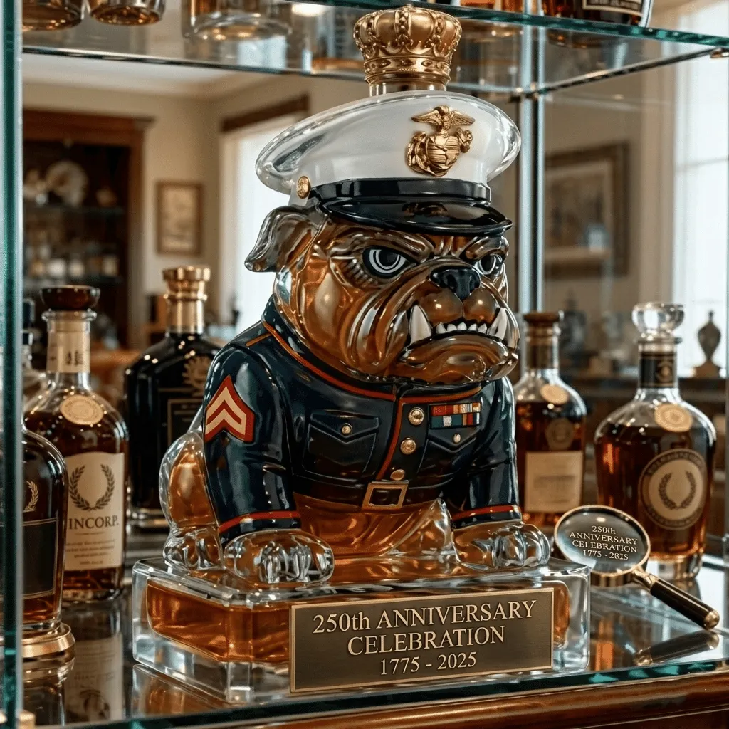 REVEL IN THE GLORY: THE 250th ANNIVERSARY DEVIL DOG WHISKEY BOTTLE 👑-Buy 2 Get Free Shipping🚛