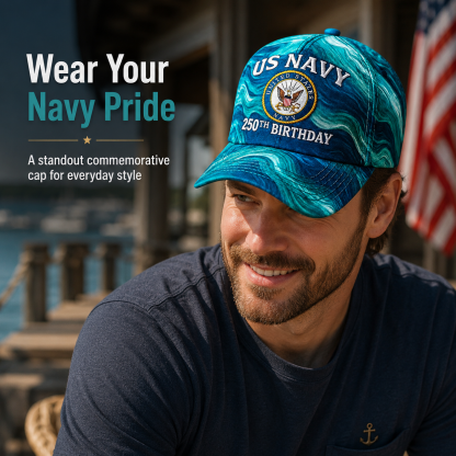 🔥US Navy 250th Birthday Commemorative Embroidered Cap 🇺🇸⚓