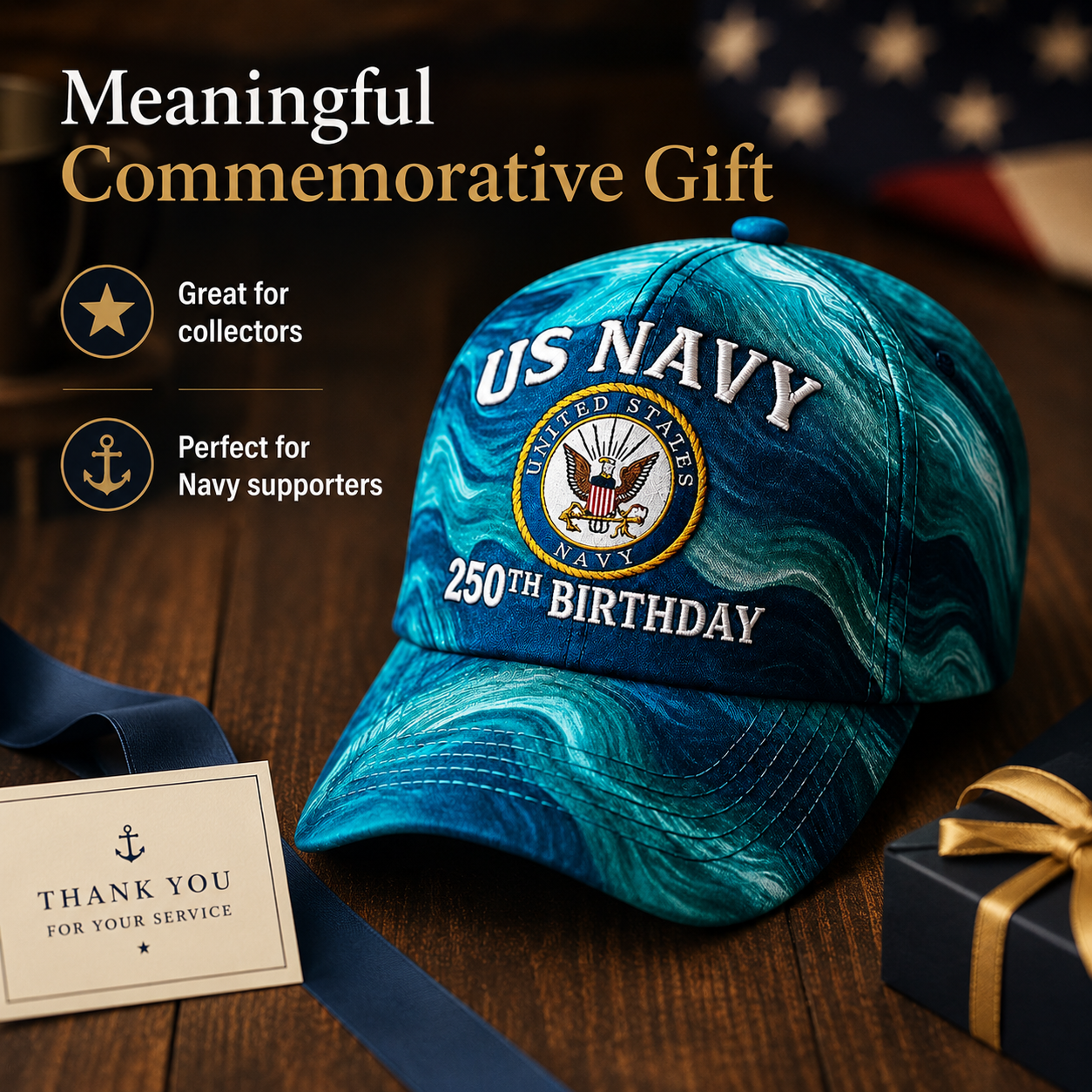🔥US Navy 250th Birthday Commemorative Embroidered Cap 🇺🇸⚓