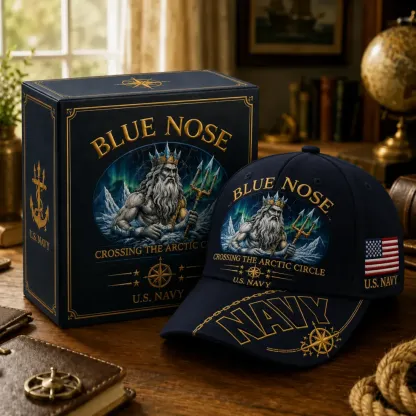BLUE NOSE U.S. Navy Commemorative Cap & Coin – Crossing The Arctic Circle ❄️⚓ – 🔥Buy 2 Get Free Shipping