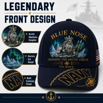BLUE NOSE U.S. Navy Commemorative Cap & Coin – Crossing The Arctic Circle ❄️⚓ – 🔥Buy 2 Get Free Shipping