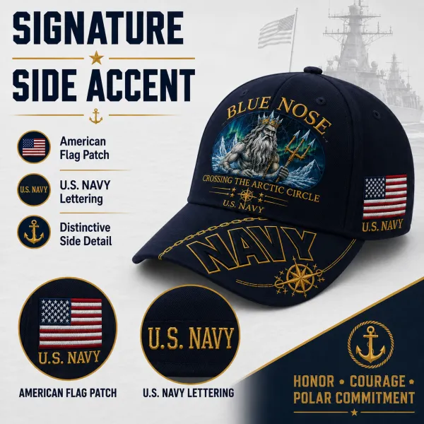 BLUE NOSE U.S. Navy Commemorative Cap & Coin – Crossing The Arctic Circle ❄️⚓ – 🔥Buy 2 Get Free Shipping