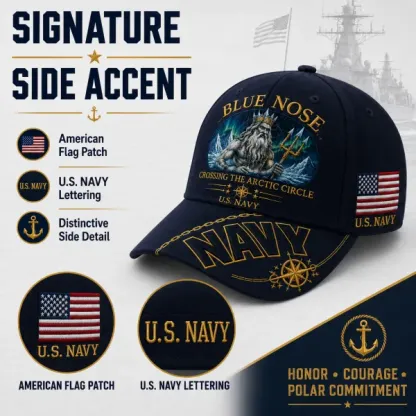 BLUE NOSE U.S. Navy Commemorative Cap & Coin – Crossing The Arctic Circle ❄️⚓ – 🔥Buy 2 Get Free Shipping