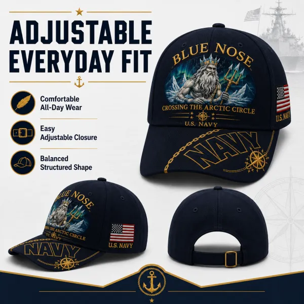 BLUE NOSE U.S. Navy Commemorative Cap & Coin – Crossing The Arctic Circle ❄️⚓ – 🔥Buy 2 Get Free Shipping