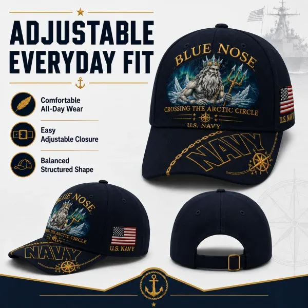 BLUE NOSE U.S. Navy Commemorative Cap & Coin – Crossing The Arctic Circle ❄️⚓ – 🔥Buy 2 Get Free Shipping