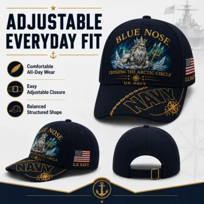 BLUE NOSE U.S. Navy Commemorative Cap & Coin – Crossing The Arctic Circle ❄️⚓ – 🔥Buy 2 Get Free Shipping