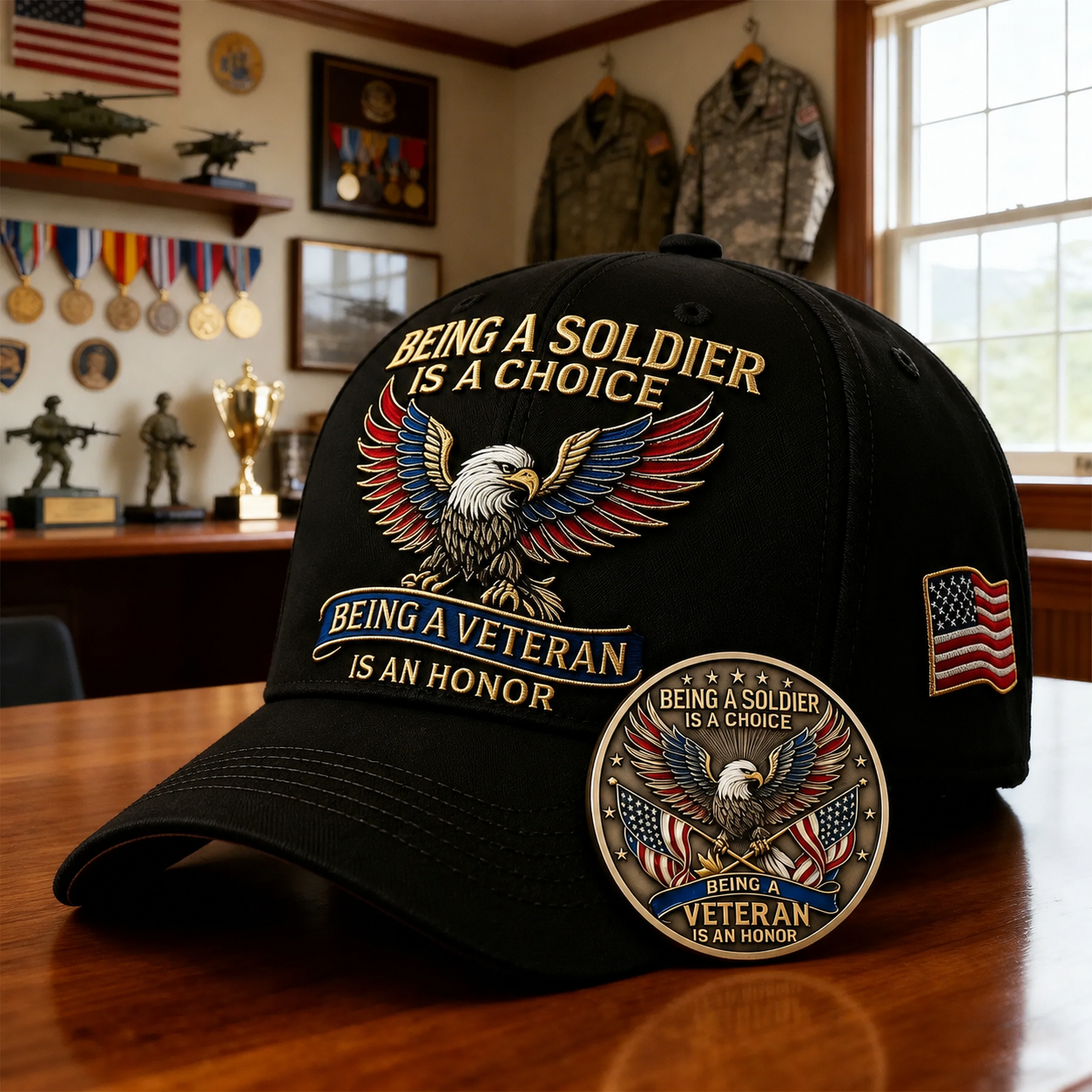 🦅 “Being a Soldier, Being a Veteran” Commemorative Cap-🔥Buy 2 Get Free Shipping🚛