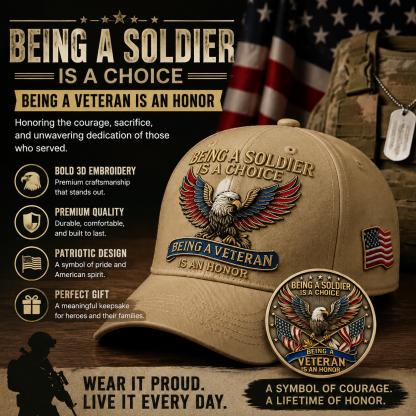 🦅 “Being a Soldier, Being a Veteran” Commemorative Cap-🔥Buy 2 Get Free Shipping🚛