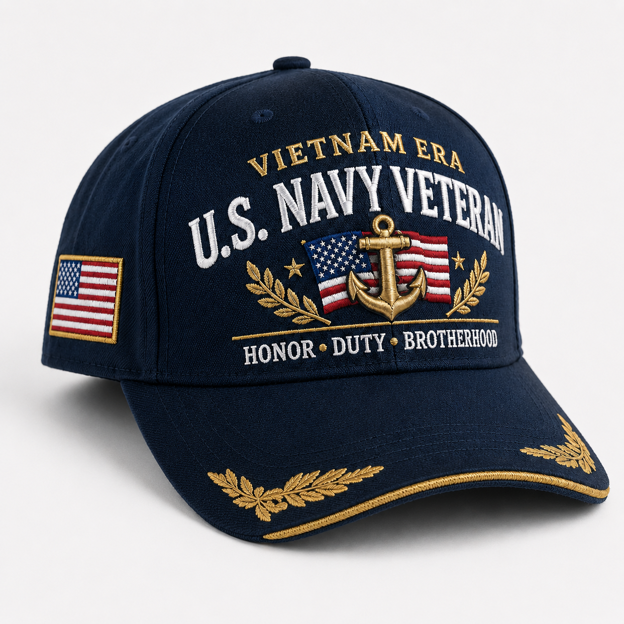 🇺🇸 VIETNAM ERA U.S. NAVY VETERAN CAP & HONOR COIN ⚓-🔥Buy 2 Get Free Shipping🚛