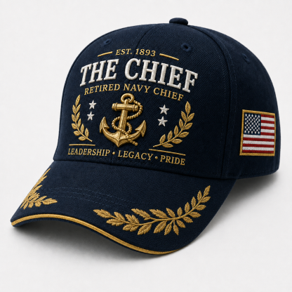 🇺🇸 The Chief Retired Navy Chief Commemorative Cap & Honor Coin – Leadership • Legacy • Pride ⚓ - 🔥Buy 2 Get Free Shipping🚛