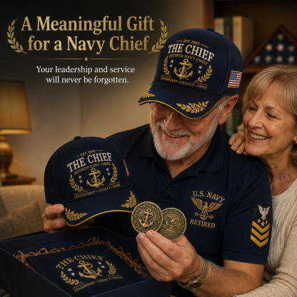 🇺🇸 The Chief Retired Navy Chief Commemorative Cap & Honor Coin – Leadership • Legacy • Pride ⚓ - 🔥Buy 2 Get Free Shipping🚛