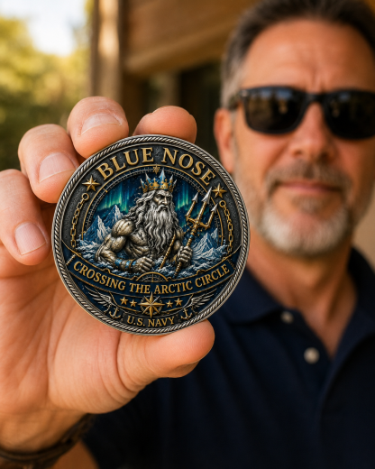 ❄️ BLUE NOSE “Crossing The Arctic Circle” U.S. Navy Commemorative Challenge Coin