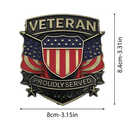 Veteran Car Badge - Drive With Pride. Honor The Brotherhood