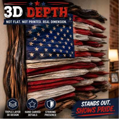 🇺🇸 Handmade Wooden American Flag Wall Art, 🔥Buy 2 FREE SHIPPING