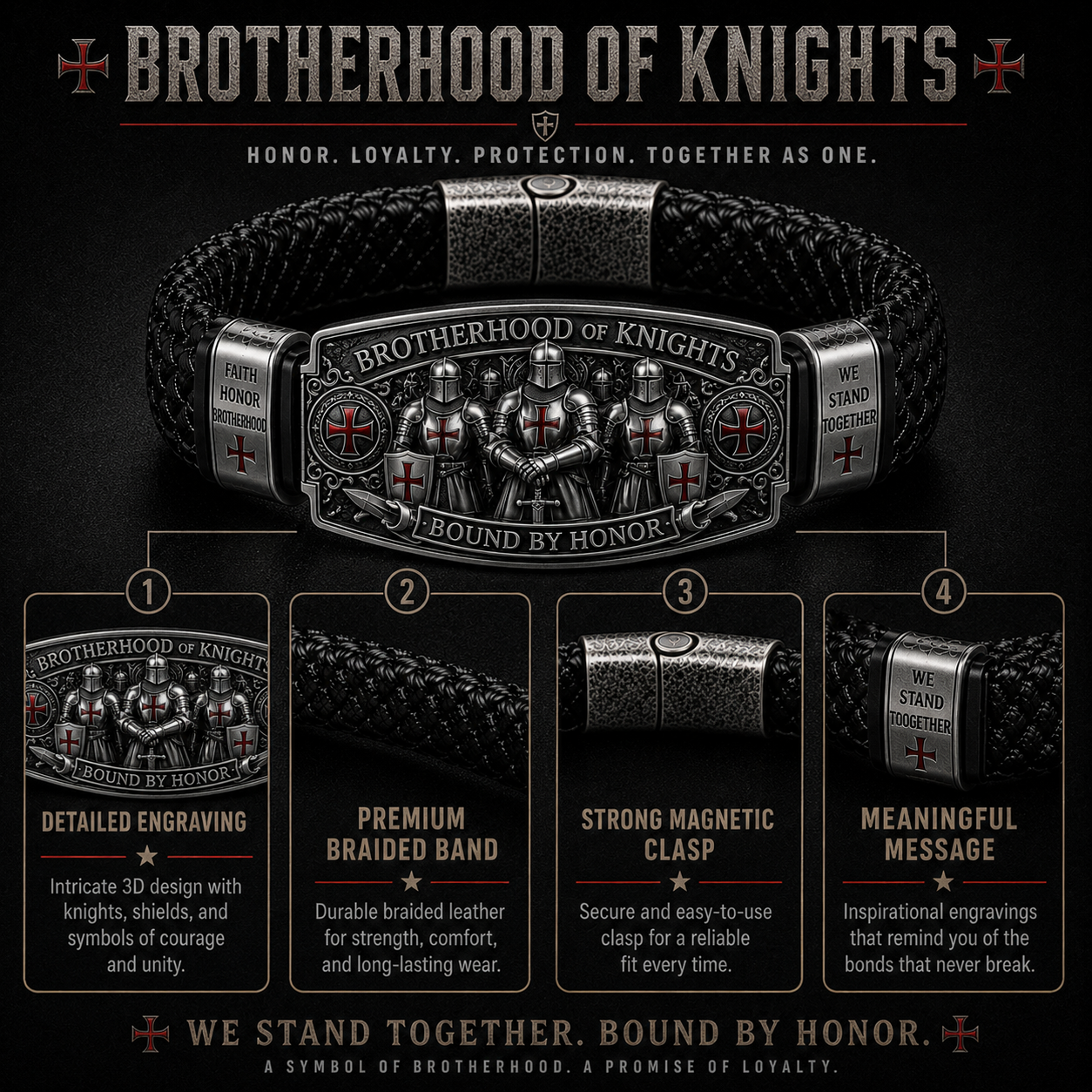 🛡️ Brotherhood of Knights Honor Bracelet-🔥Buy 2 Get Free Shipping🚛