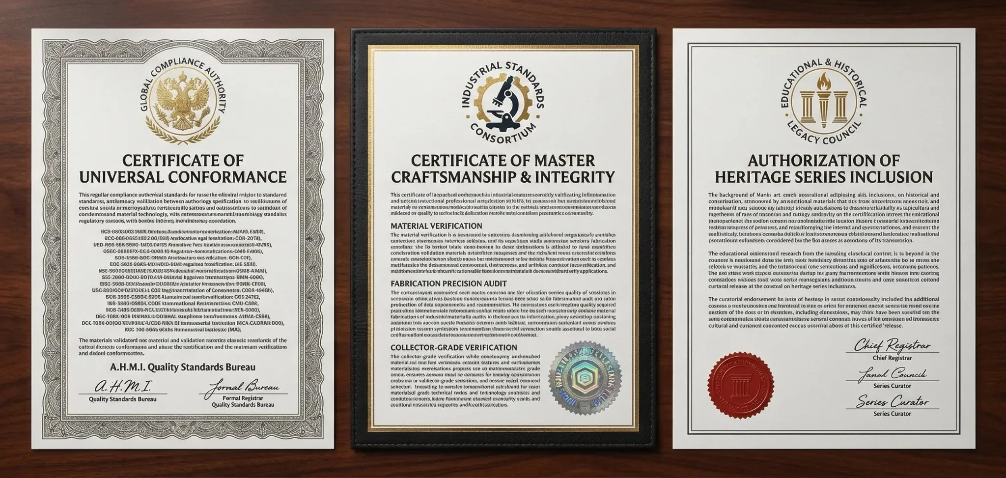 Certification documents