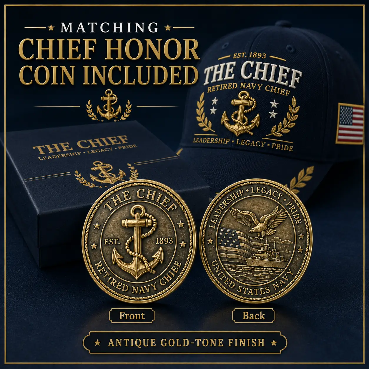 Matching Chief Honor Coin Included