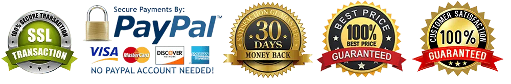 Secure payment and guarantee badges