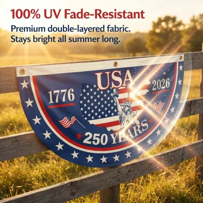 HandcraftedUSA 250th Birthday Bunting Flag, 🔥Buy 2 FREE SHIPPING