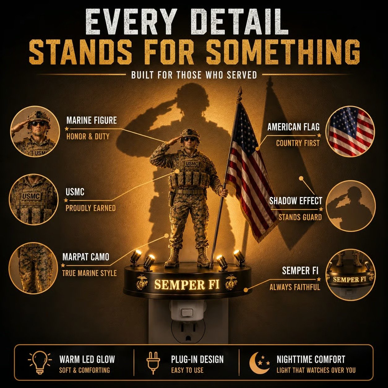 USMC Semper Fi Shadow Night Light-🔥Buy 2 Get Free Shipping🚛
