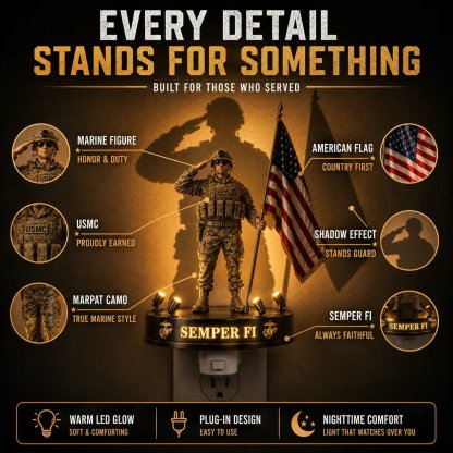 USMC Semper Fi Shadow Night Light-🔥Buy 2 Get Free Shipping🚛