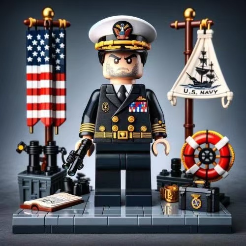 U.S. Military Patriotic Ornament Building Blocks - 100% Made in the USA