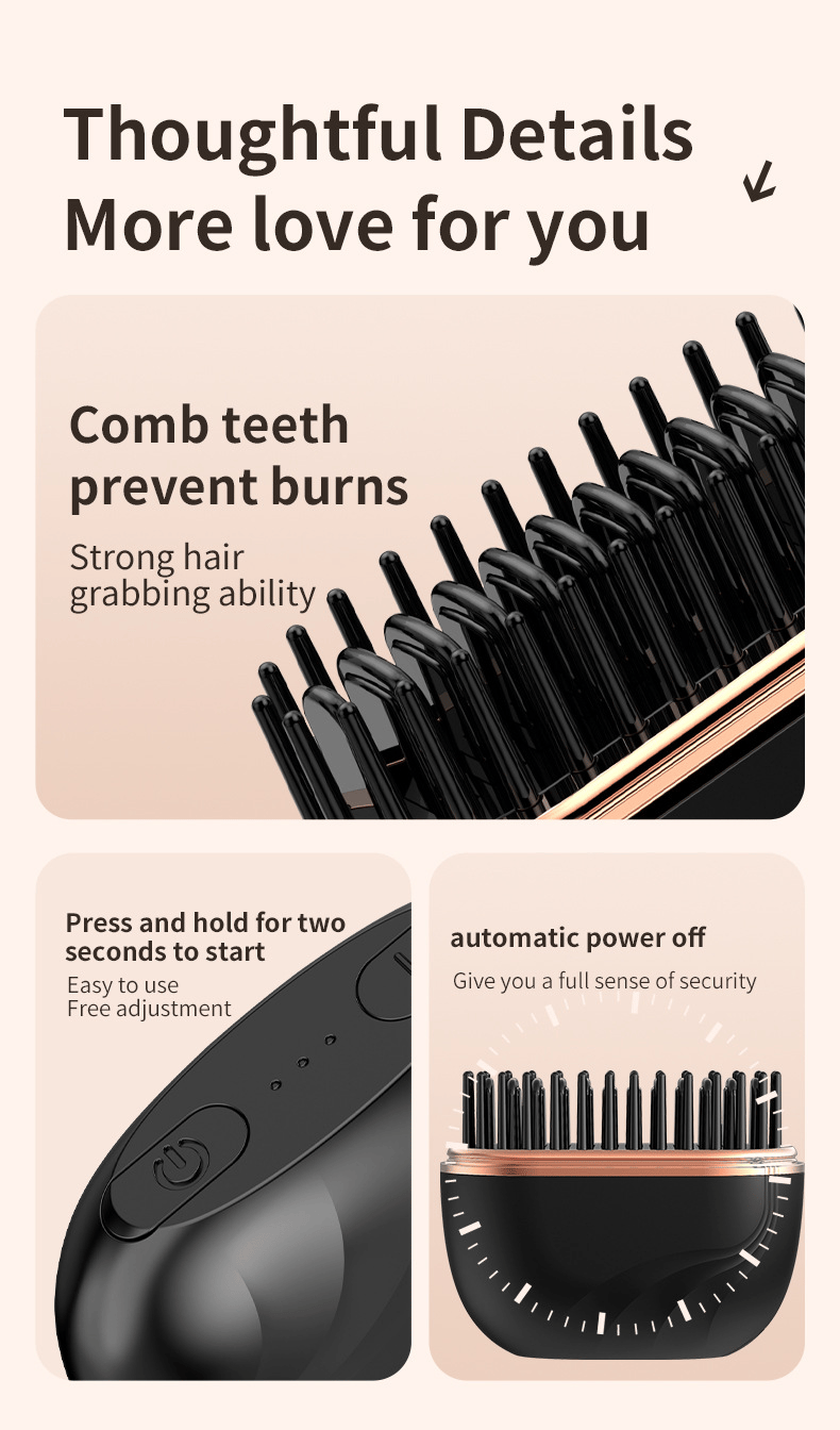 🔥Mini Cordless Hair Straightener Comb