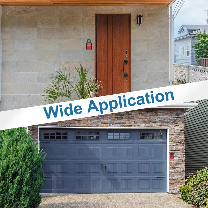 Stop Hiding Spare Keys. Give Them a Code Instead Wall Mount Key Lock Box - 4 Digit Combination Lockbox for Keys Safe Security Storage Resettable Code Lockbox for Outdoor Home Office Garage