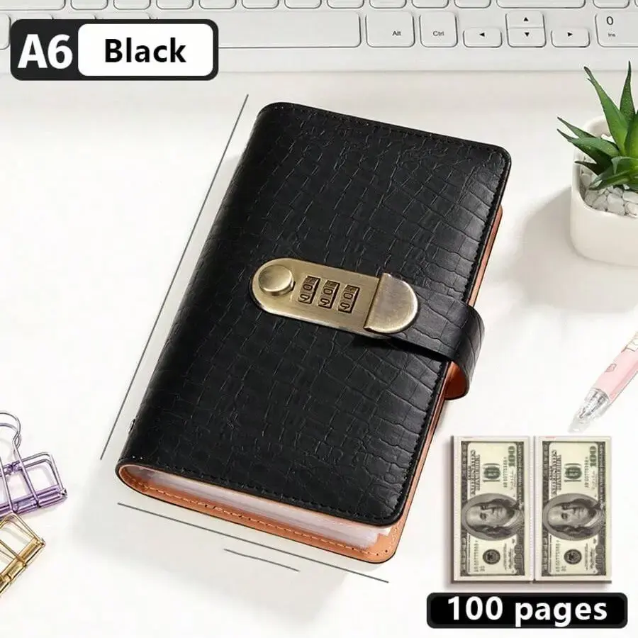 100-Transparent-Pocket Currency Collectors Album, Top-Grade PU Leather