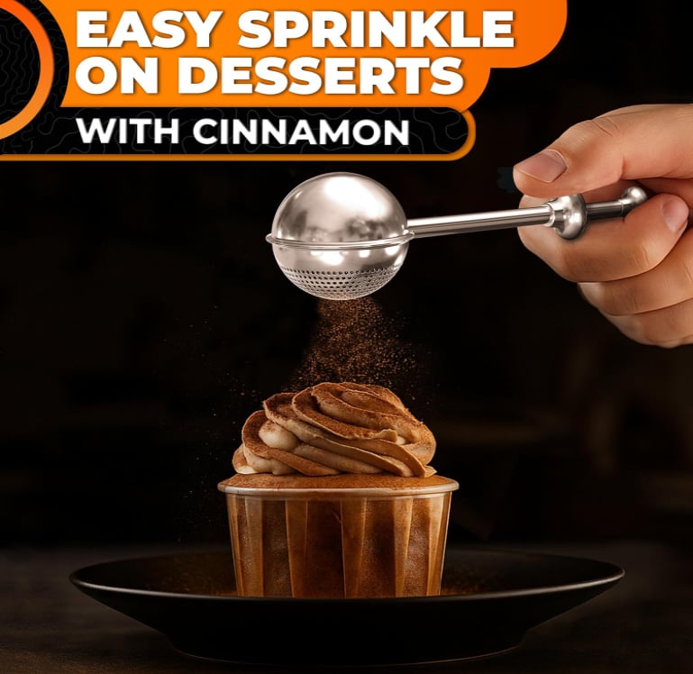 Flour Duster✨ One-Handed 304 Stainless Steel Sugar & Flour Shaker 🎁