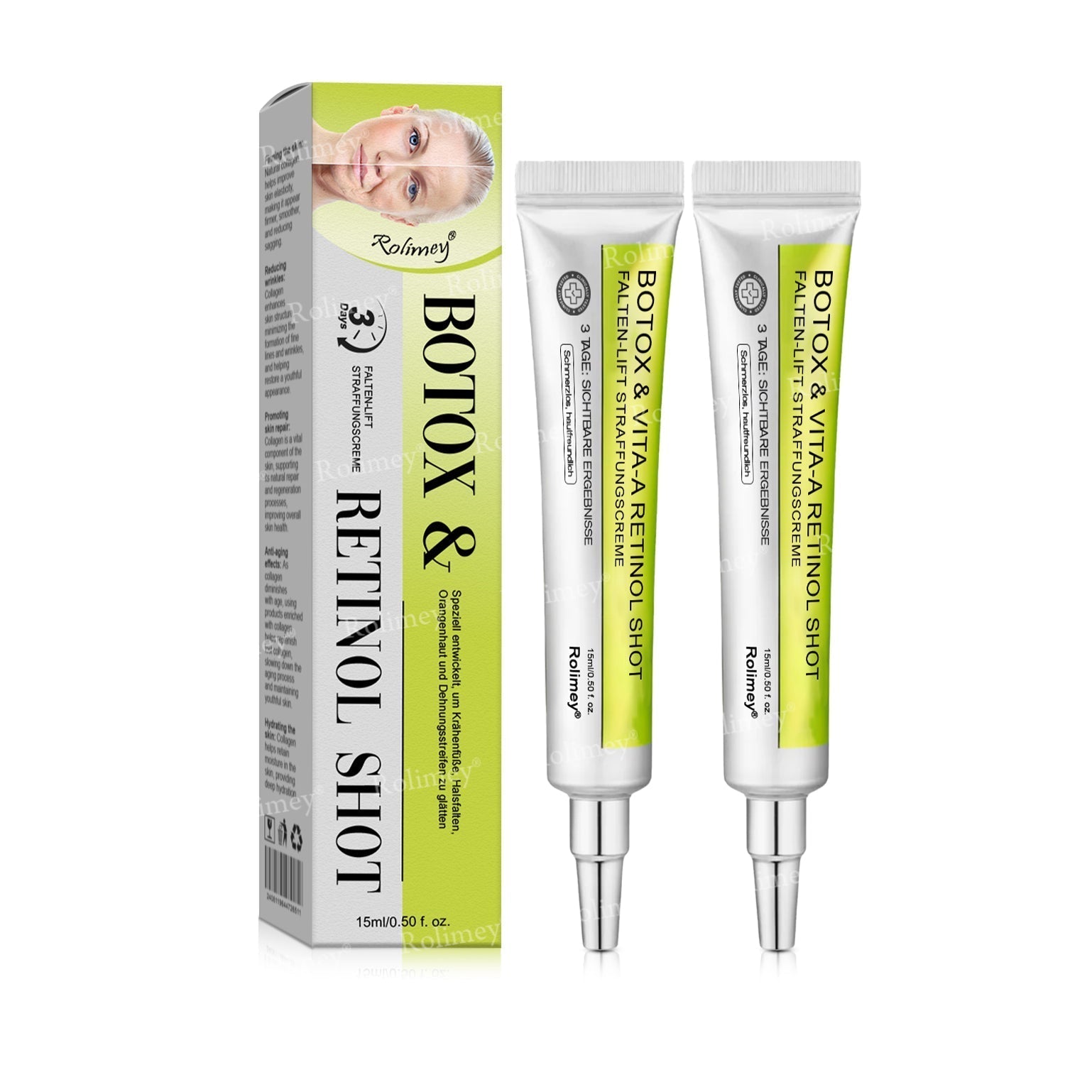 Rolimey® Retinol & Botox Shot ✓ Dermatologisch getestete Lifting-Creme