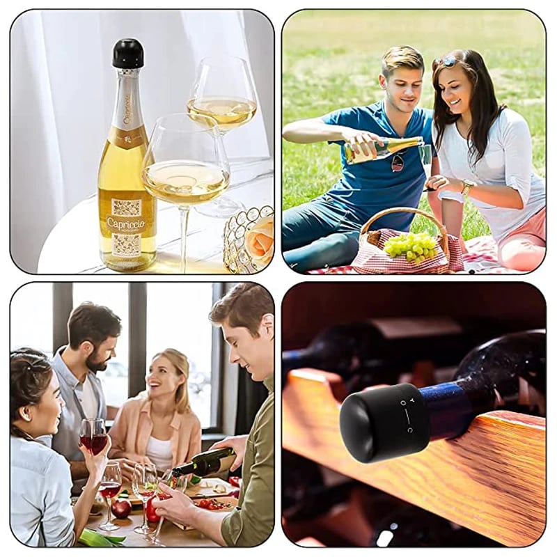 Silicone Sealed Champagne Stopper | Champagne Vacuum Stopper Bottle -  1/2pcs Wine - Aliexpress