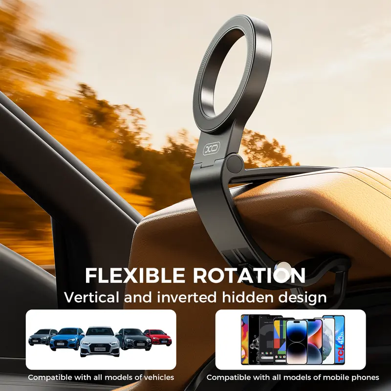 Strong Magnet Magnetic Cellphone Car Mount - Hands-Free Phone Holder, 95° Adjustable Car Interior Accessories