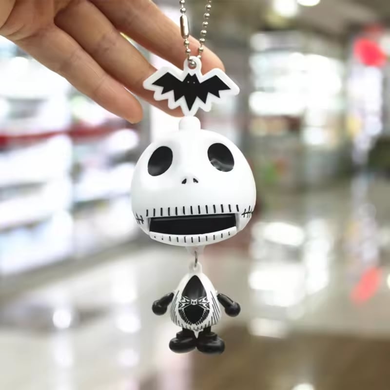 Funny Pull String Skull for Car Key Rings Purse Handbag Backpack Gifts