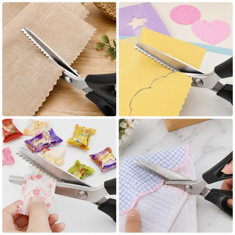 Stainless Steel Zig Zag Pinking Shears with Serrated Teeth 
