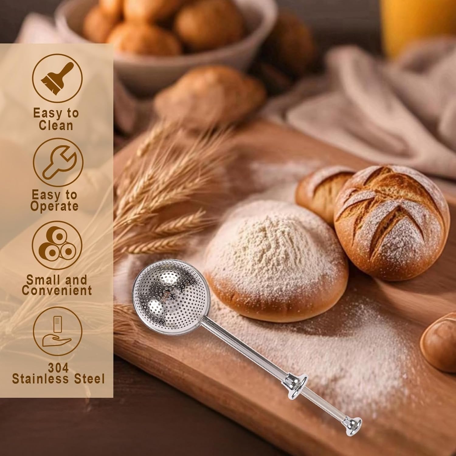 🔥LAST DAY 49% OFF - Multifunctional Stainless Steel Powder Sifter